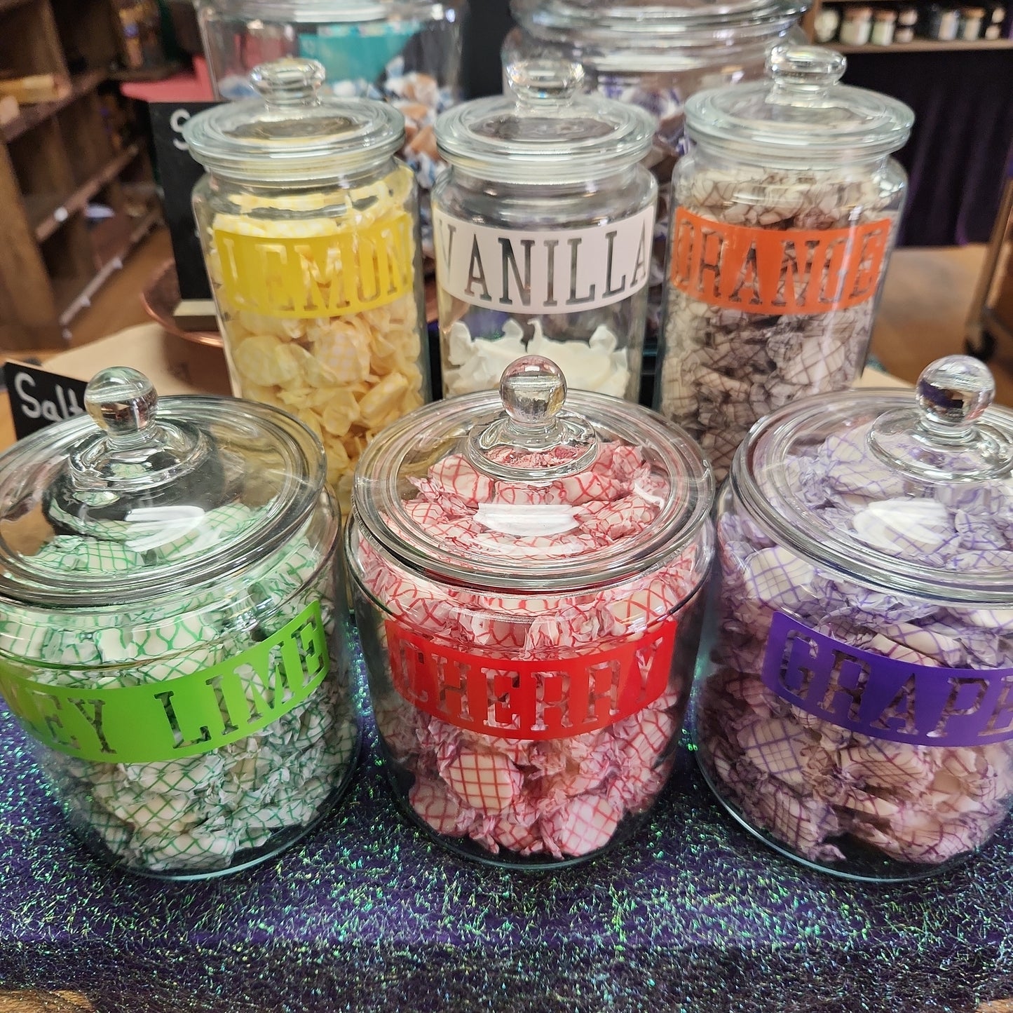 Vegan Salt Water Taffy | All Natural Fruit Flavors and Colors