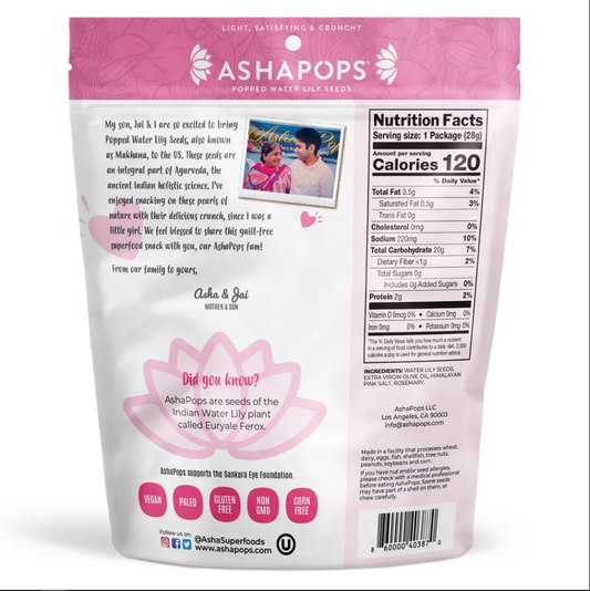 AshaPops Popped Water Lily Seeds 1oz