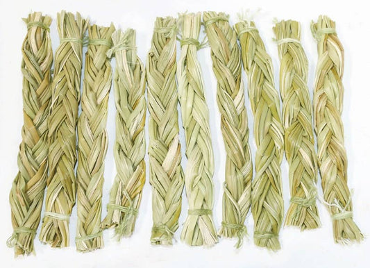 Sweet Grass Braids 4-5" for Smudging & Cleansing