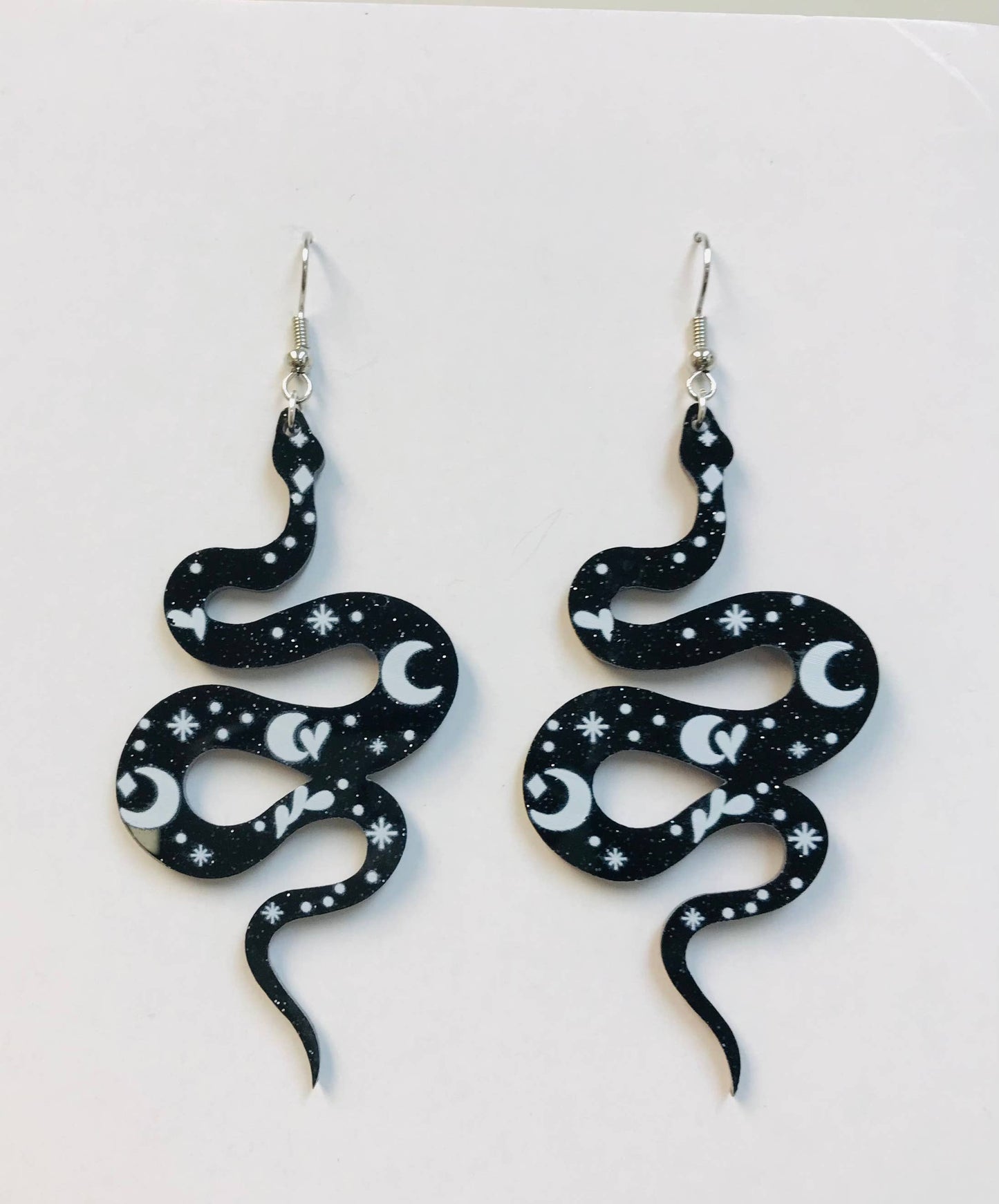 Snake Luna Acrylic Earrings