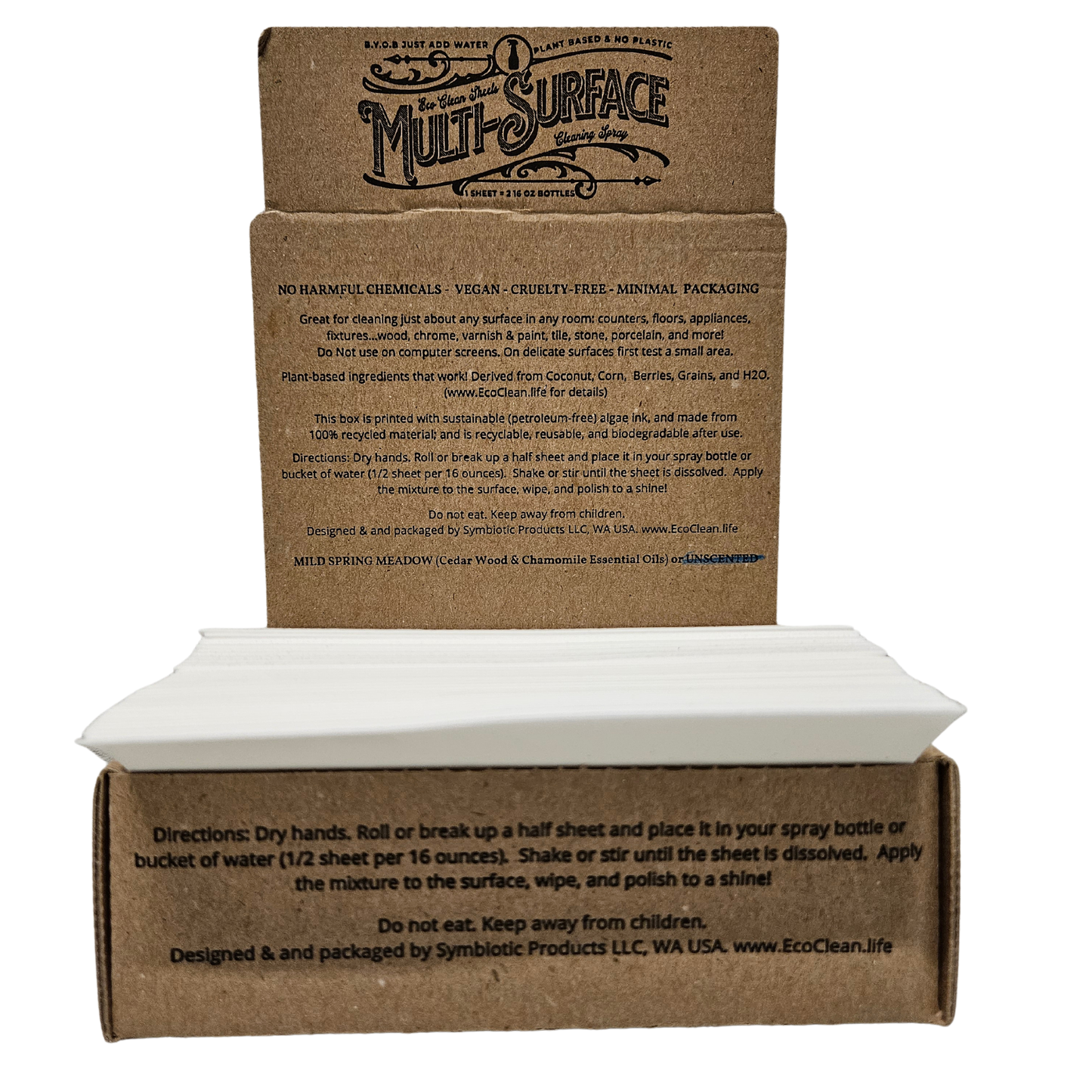 Multi Surface Cleaning Sheets. Cedar & Chamomile by Eco Clean Sheets