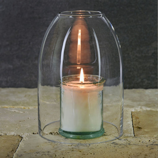 Glass Hurricane Bell: Candle Cloche