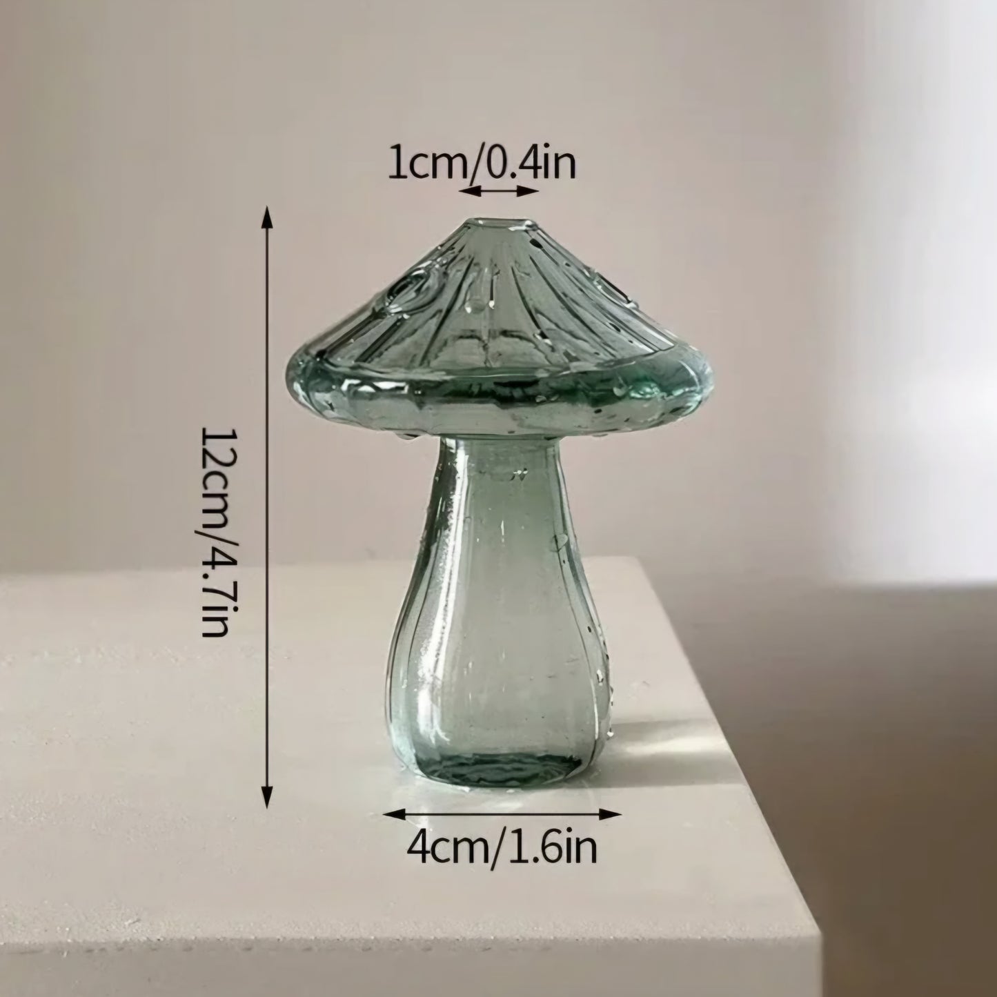 Mushroom Vase Blown Glass