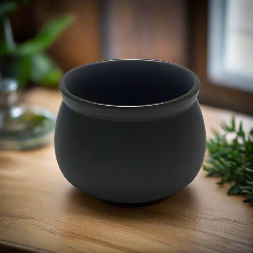 Cauldron Candy Corn Halloween Ceramic Candles