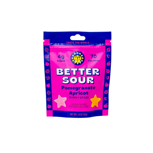 Better Sour | Pomegranate Apricot, Passion Fruit, and Guava Calamansi Vegan Gummy Star Candy
