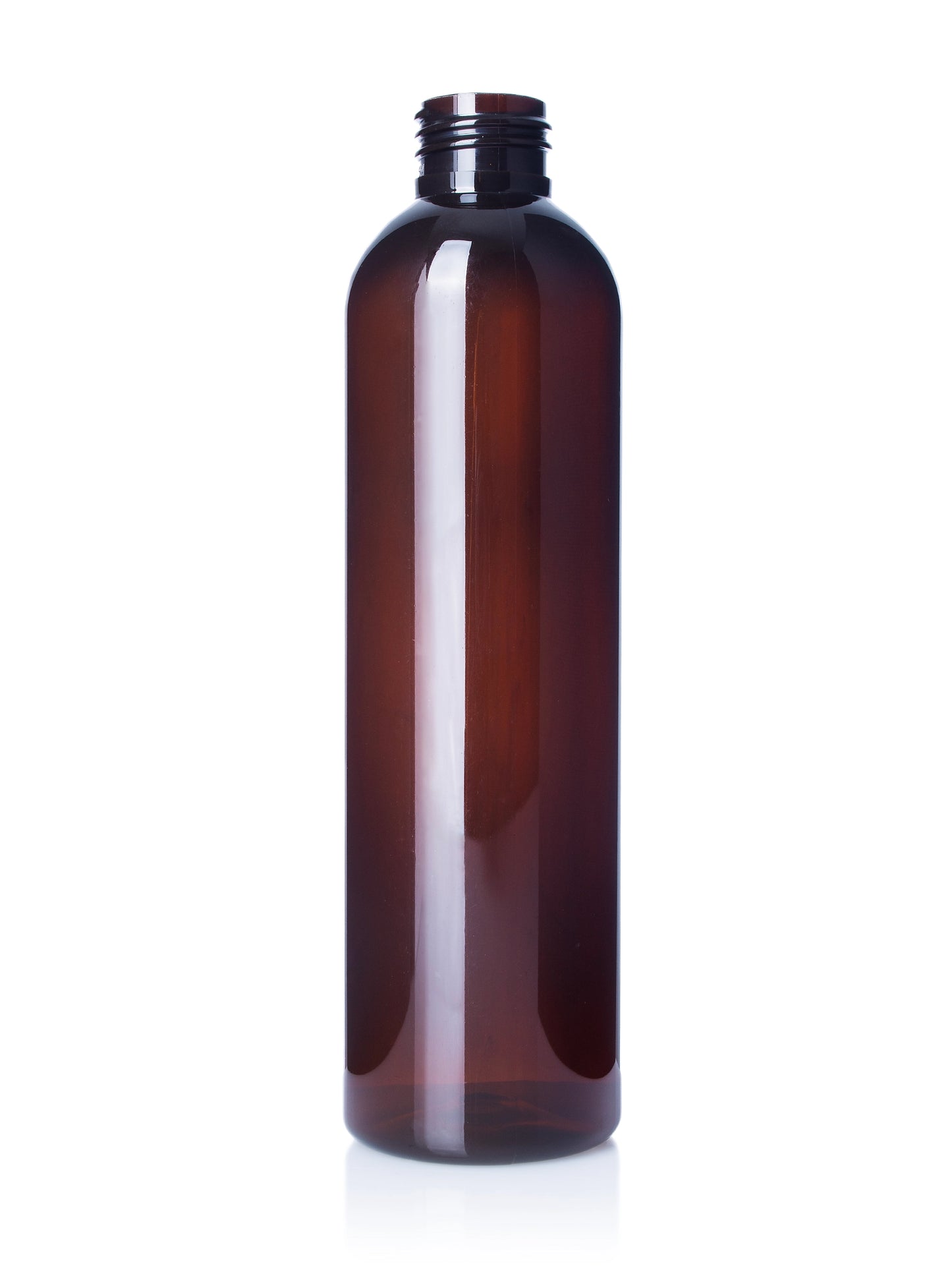 8oz Amber Recycled Plastic Bottle with Pump or Pour Lid