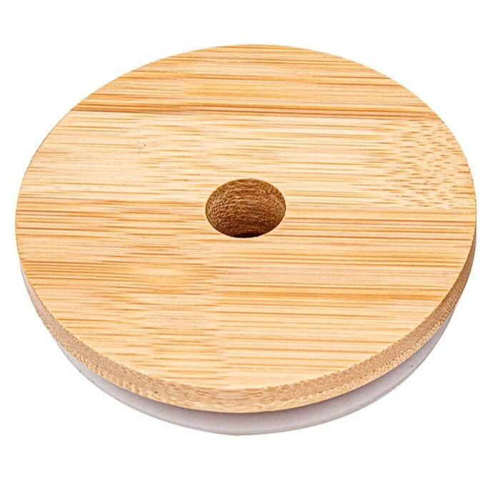 Bamboo Lid for Signature, Skull Candle, and Wide Mouth Mason Jars