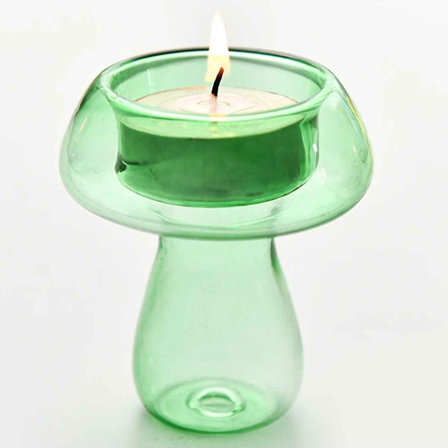 Mushroom Tealight Candleholder Blown Glass