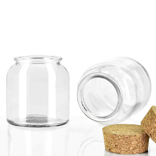 8oz Apothecary Jar Recycled Glass with Cork
