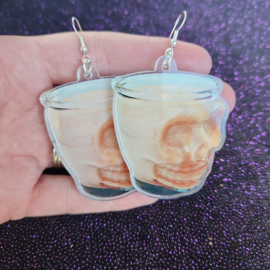Skull Candle Jar Earrings