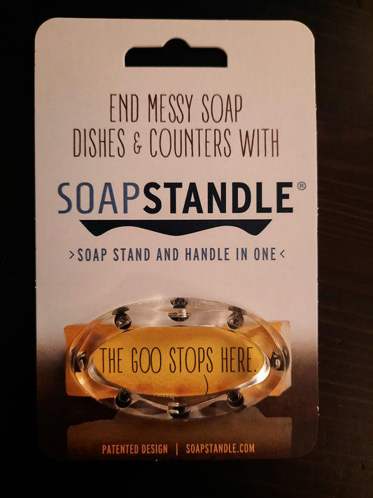 Soap Standle: Bar Gripper and Dish in One
