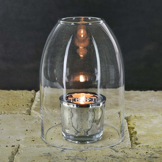 Glass Hurricane Bell: Candle Cloche