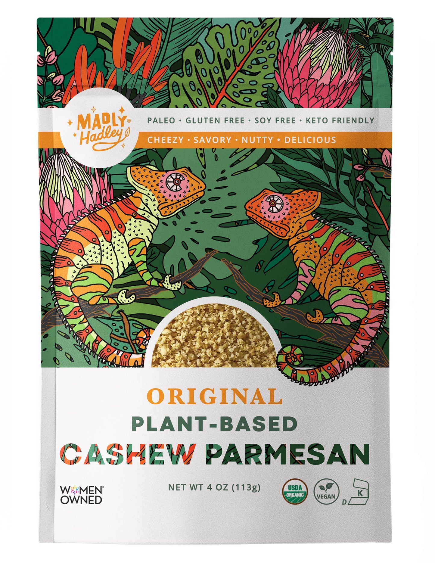 Madley Hadley Coconut Bacon and Parmesan Cheese