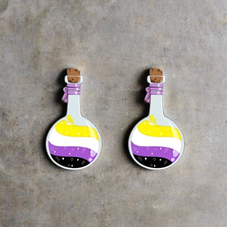 Pride Flag Stud Potion Earrings