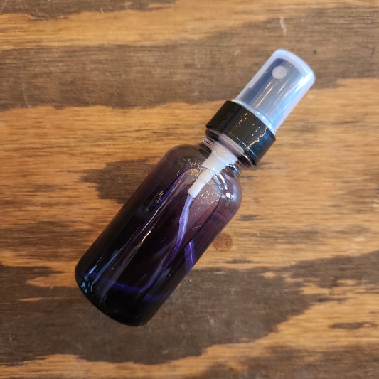 1 oz Purple Glass Bottle with Spray Top