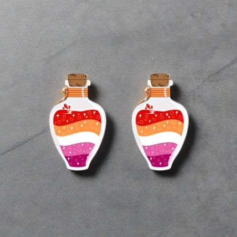 Pride Flag Stud Potion Earrings