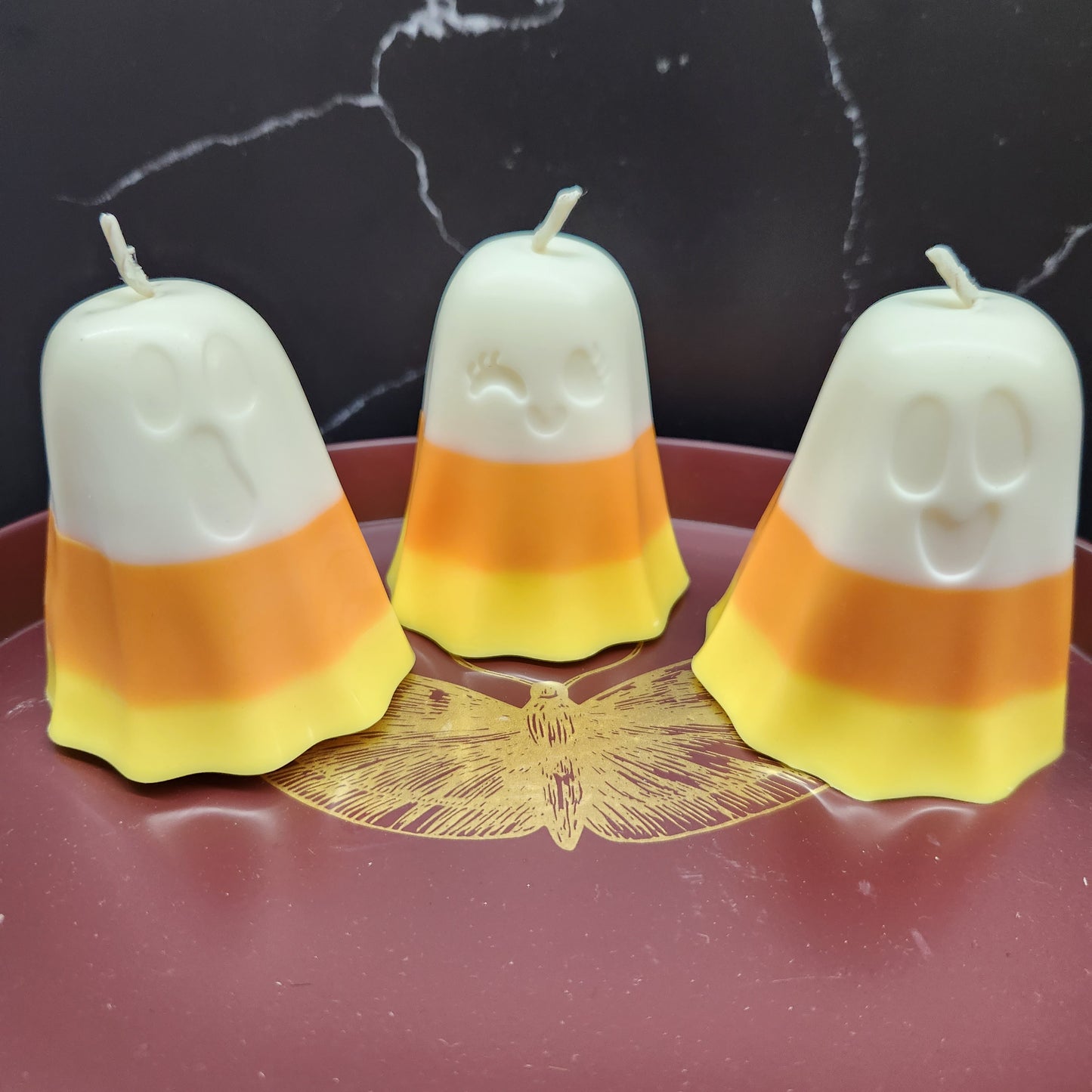 Ghost Candy Corn Candle