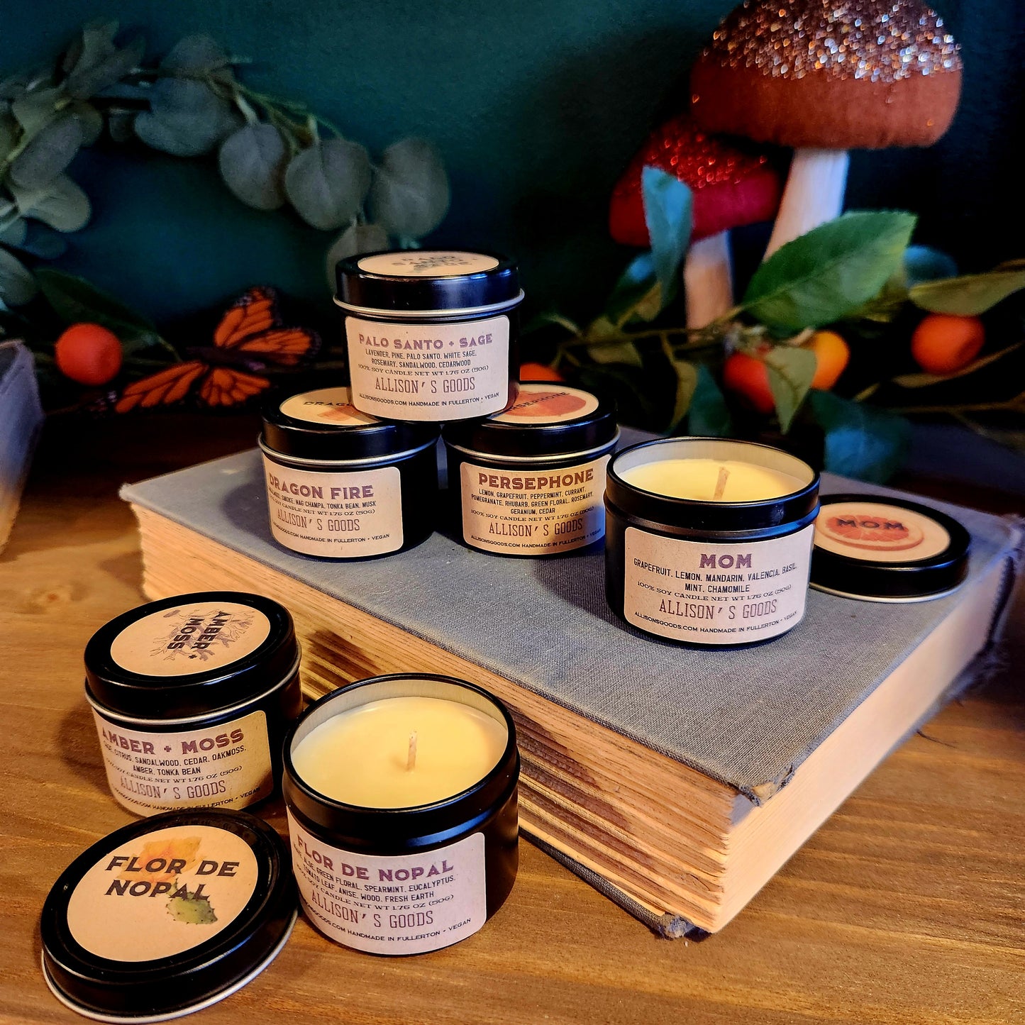 Scent Sampler Candle Set: Fragrance Discovery Six Pack of Tins