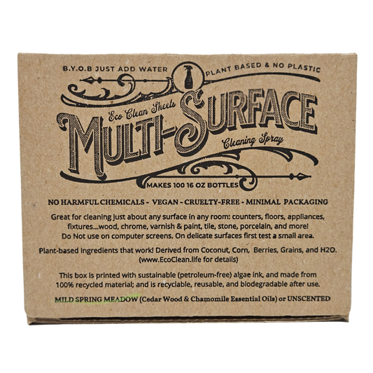 Multi Surface Cleaning Sheets. Cedar & Chamomile by Eco Clean Sheets