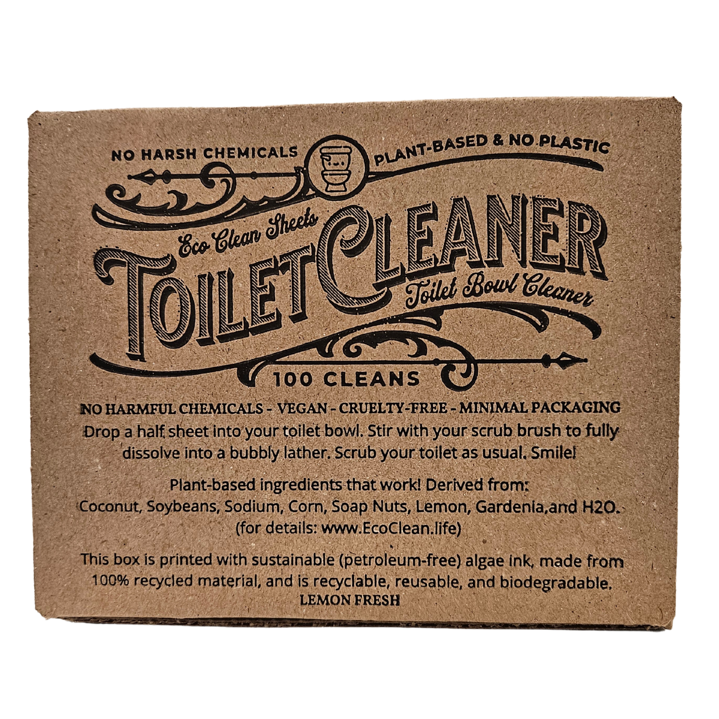 Toilet Bowl Cleaner Sheets Lemon Fresh by Eco Clean Sheets