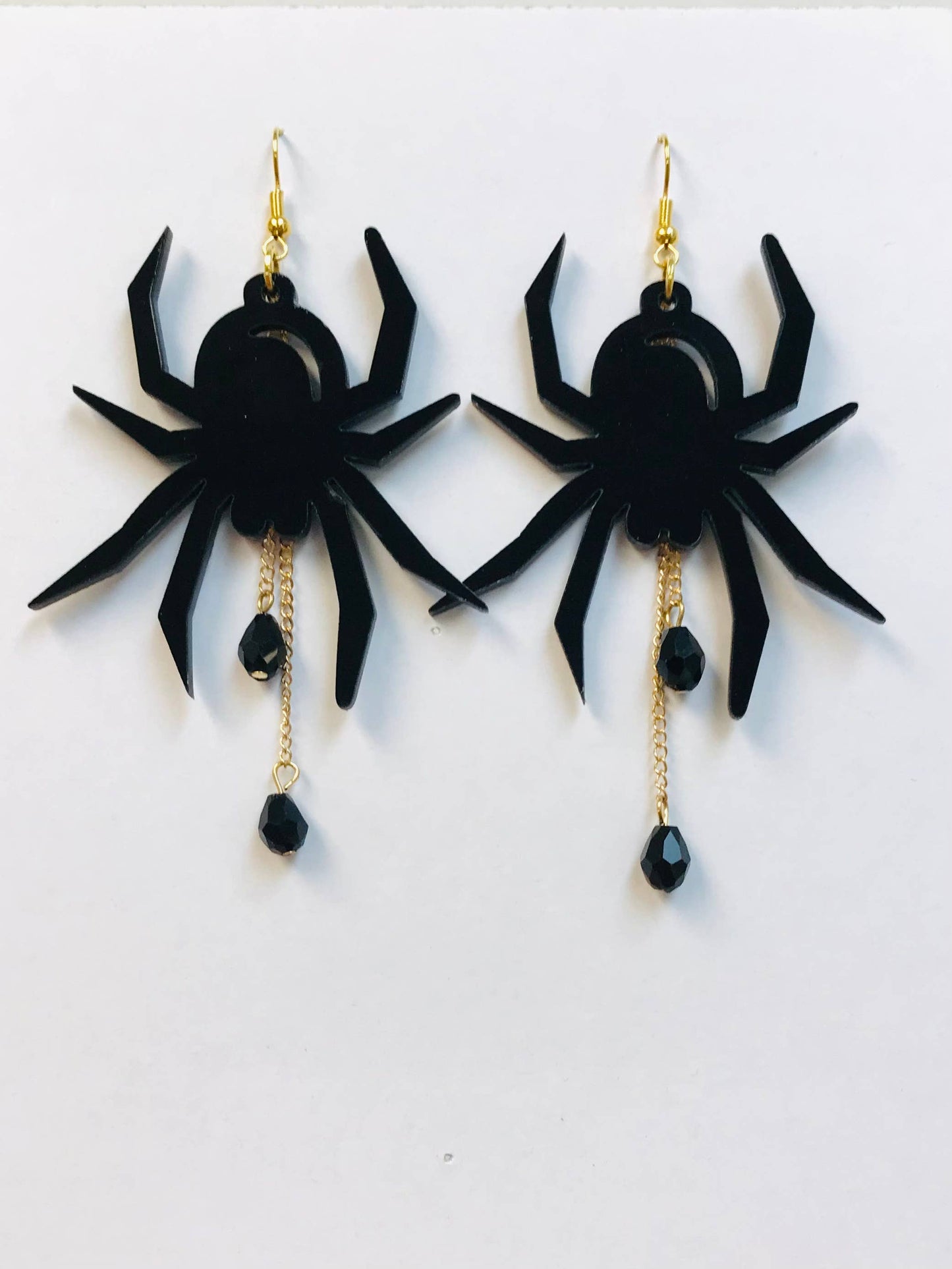 Black Spider Earrings
