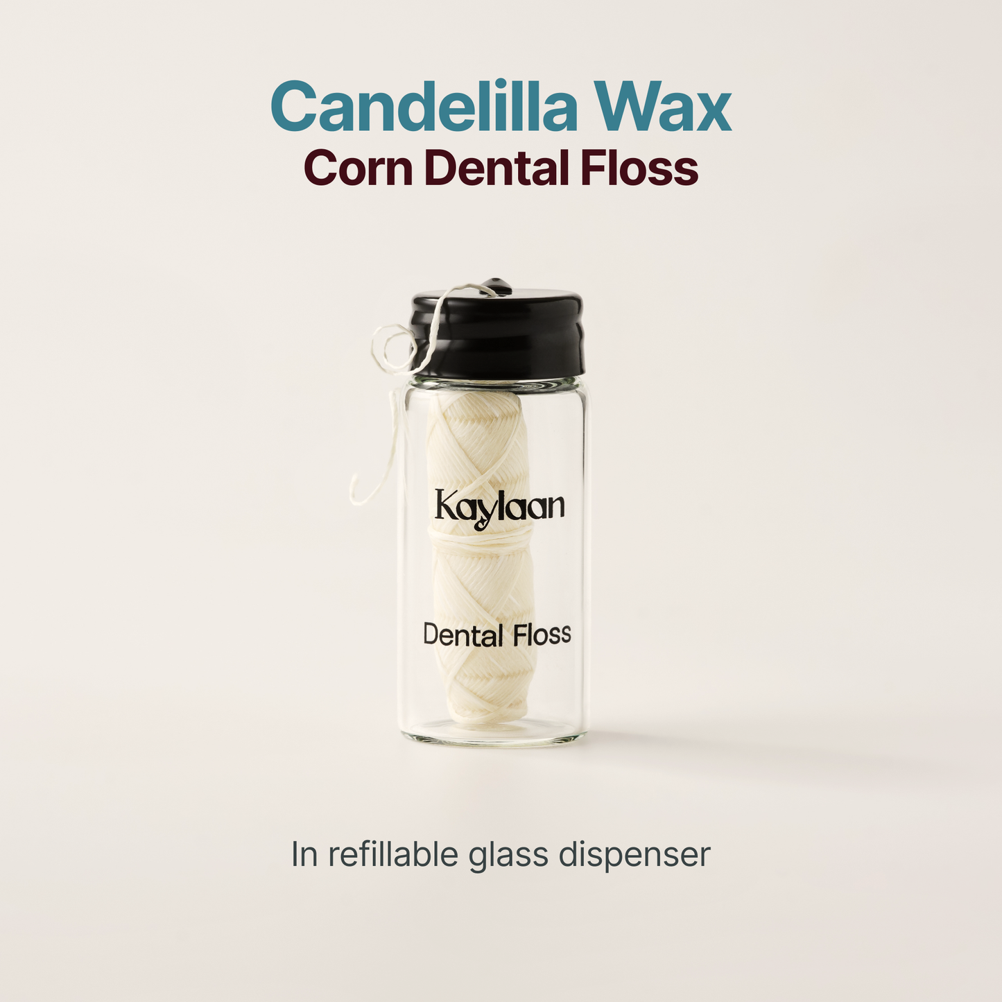 Kaylaan Toothpaste and Mouthwash Tablets - Kaylaan Vegan Dental Floss – non Flavored, 30 meters