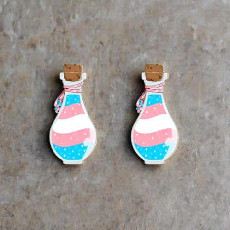 Pride Flag Stud Potion Earrings