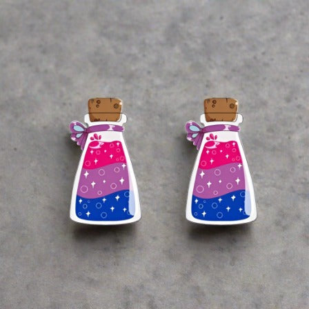 Pride Flag Stud Potion Earrings