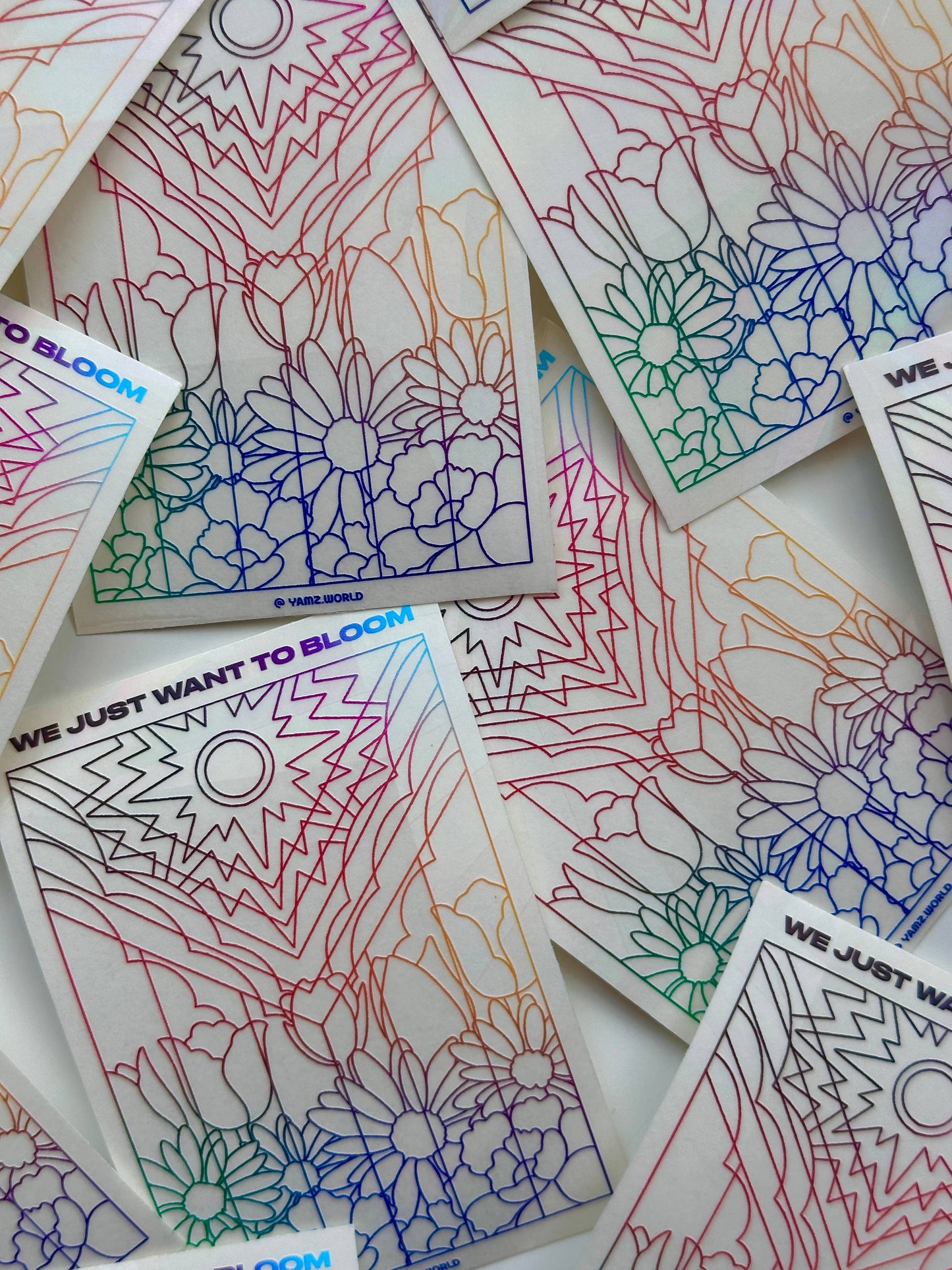 We Just Want to Bloom Pride Flag & Stickers by YAMZ World: Brayan Montes-Terrazas