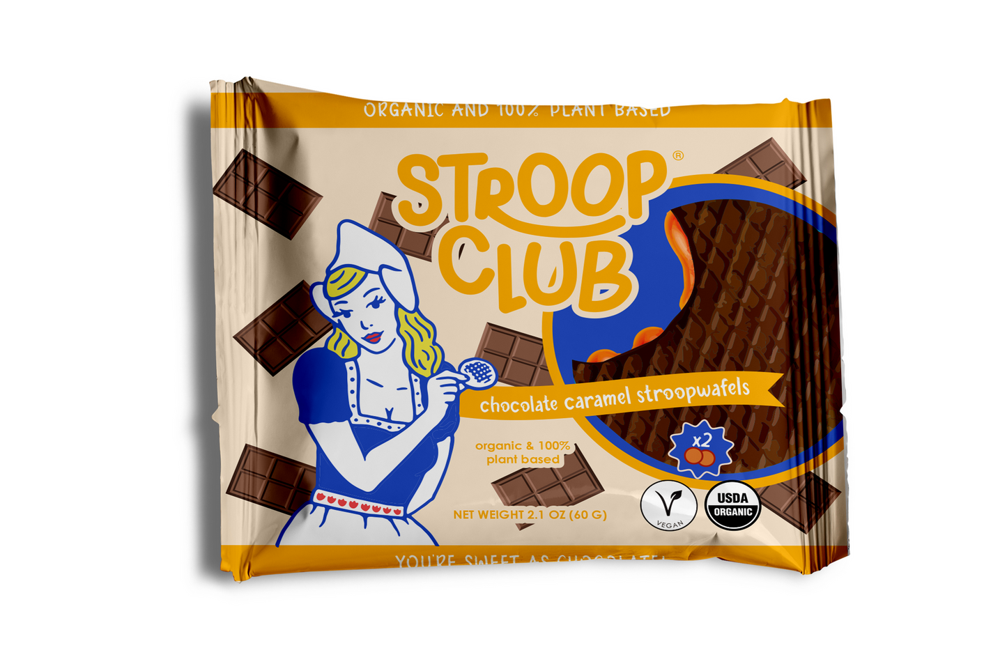 Stroopwaffle Organic 2-pack by Stroop Club Vegan