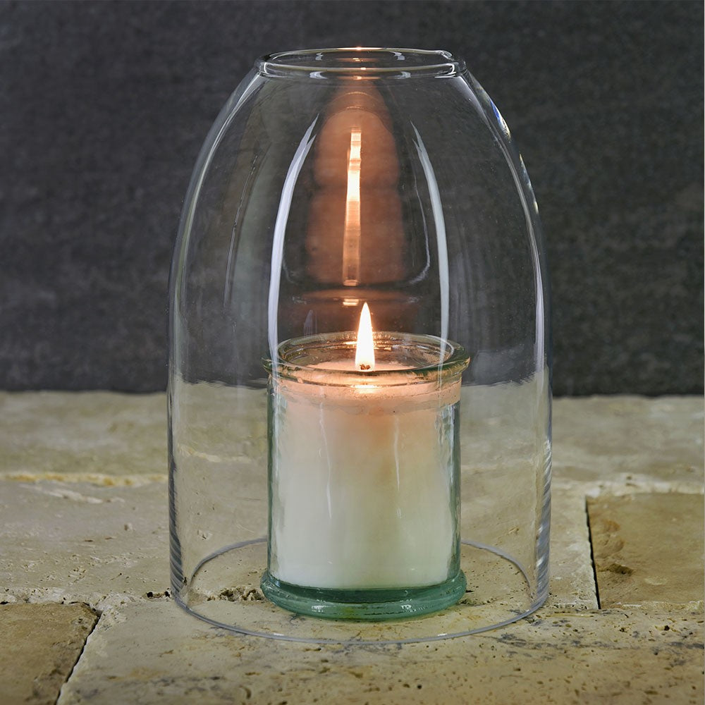 Glass Hurricane Bell: Candle Cloche