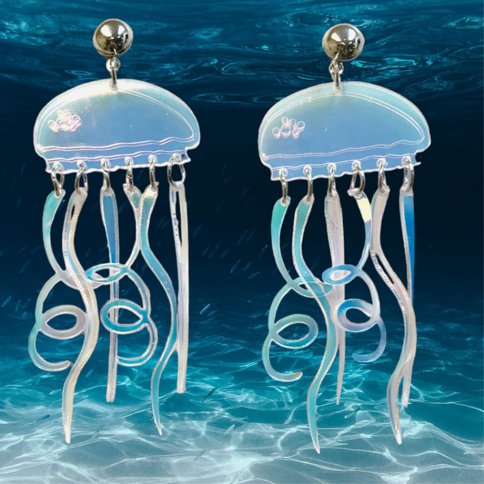 Acrylic Jellyfish Earrings