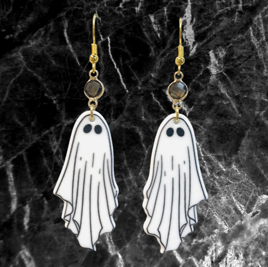 White Ghost Earrings