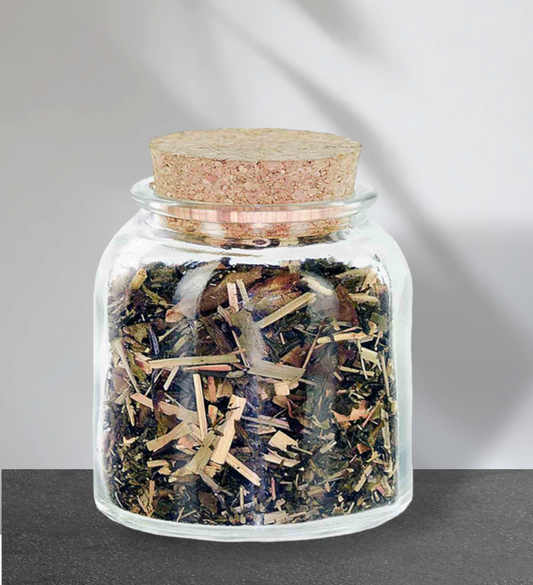 8oz Apothecary Jar Recycled Glass with Cork
