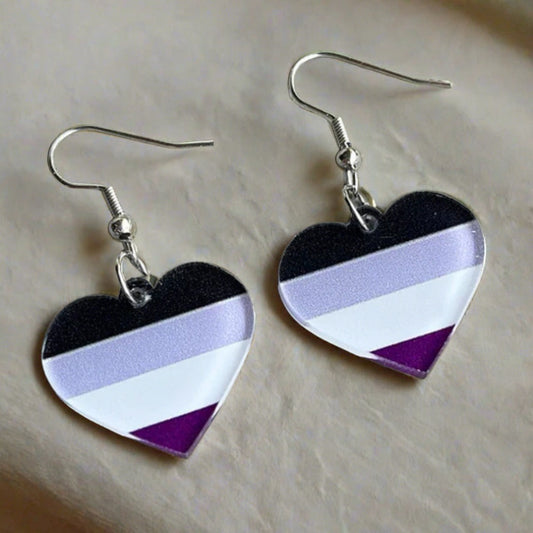 Pride Flag Heart Earrings