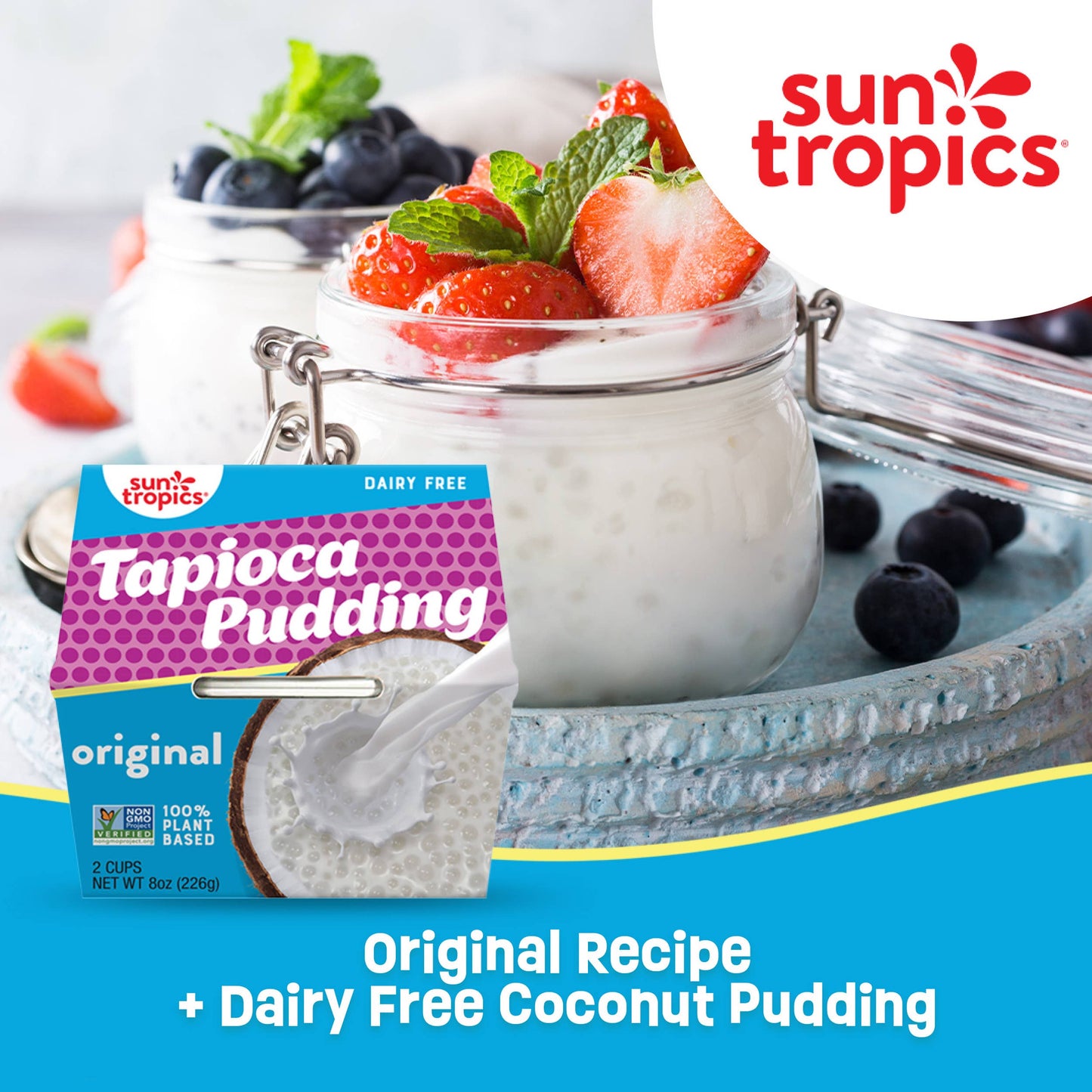 Sun Tropics Coconut Milk Rice or Tapioca Pudding 2 Packs