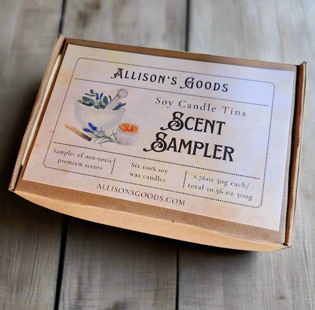 Scent Sampler Candle Set: Fragrance Discovery Six Pack of Tins