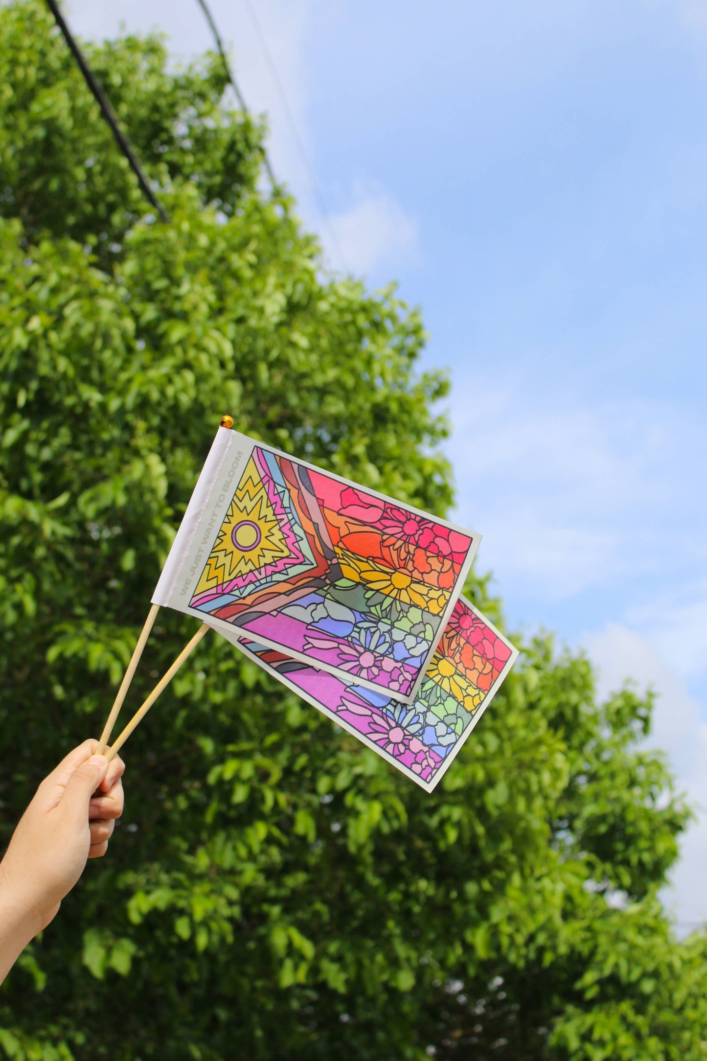 We Just Want to Bloom Pride Flag & Stickers by YAMZ World: Brayan Montes-Terrazas