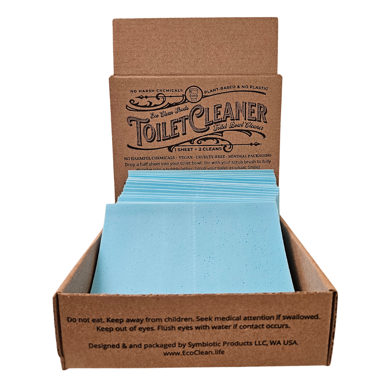 Toilet Bowl Cleaner Sheets Lemon Fresh by Eco Clean Sheets