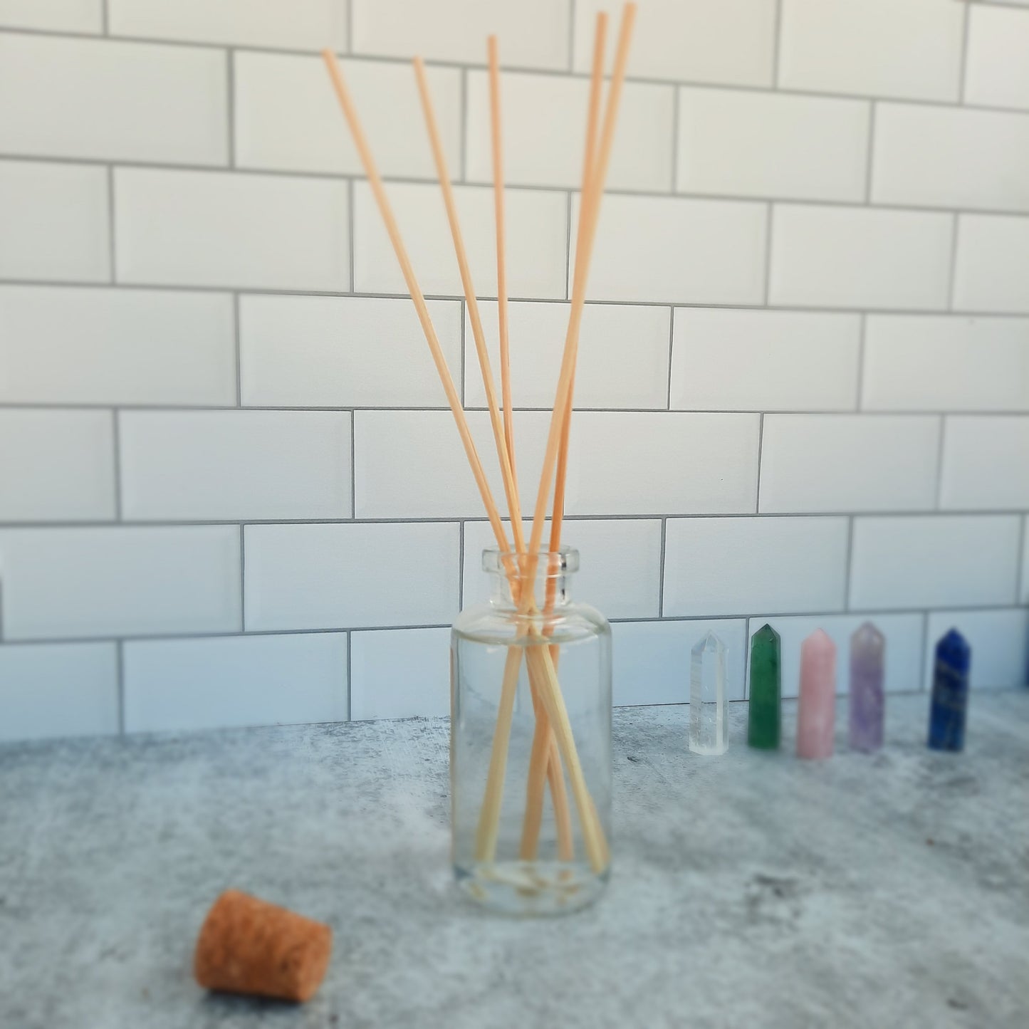 Reed Diffuser Air Freshener with Nontoxic Fragrance Apothecary Bottle