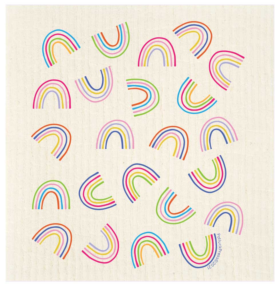 Rainbow Confetti Swedish Dishcloth