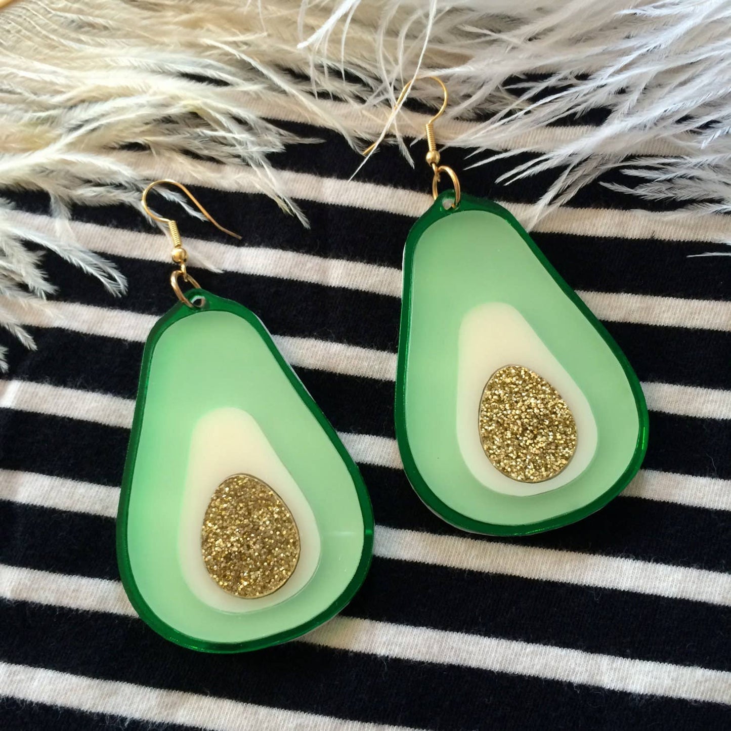 Avocado Is Extra Earrings, Laser Cut Acrylic, Plastic Jewelry