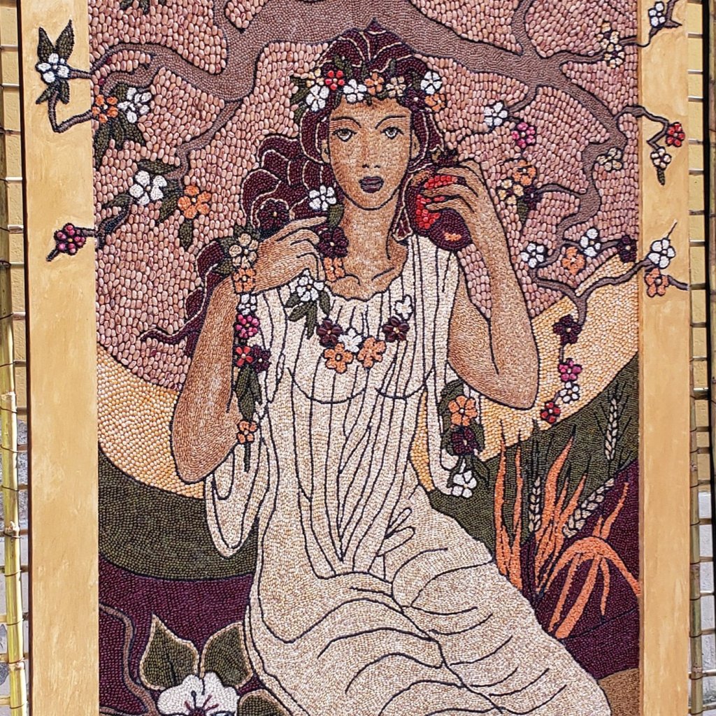 ancient portrait of goddess persephone